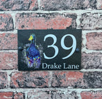 Duck slate house sign