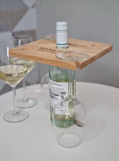 Large wine glass & bottle butler