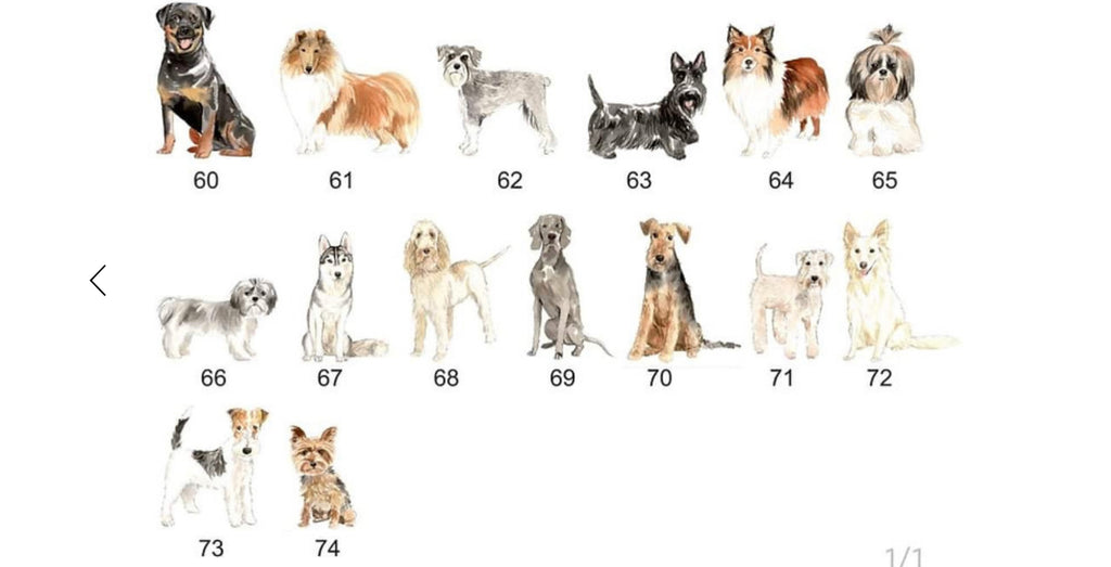 Dog breeds acrylic house sign