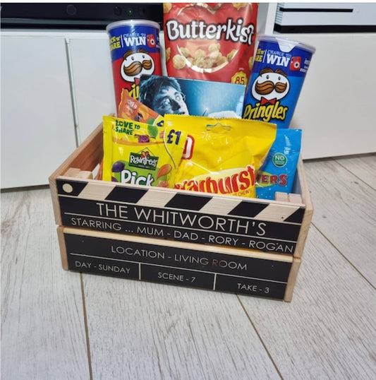 Movie treat storage crate