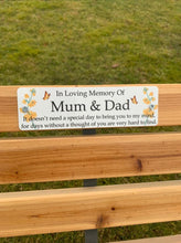 Acrylic yellow floral  bench memorial plaque