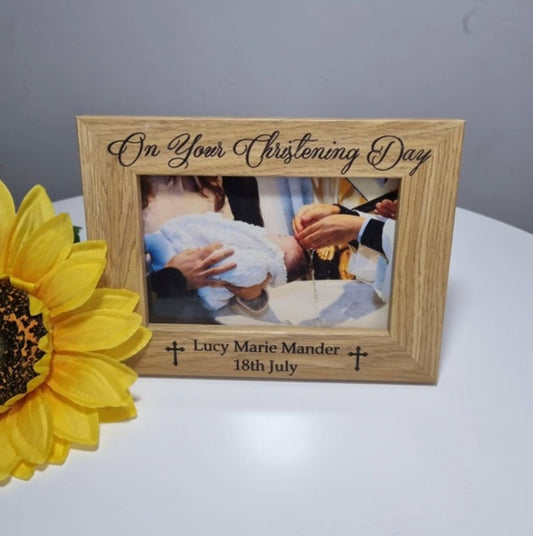 Christening day photo frame