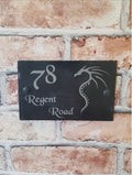 Dragon slate house sign