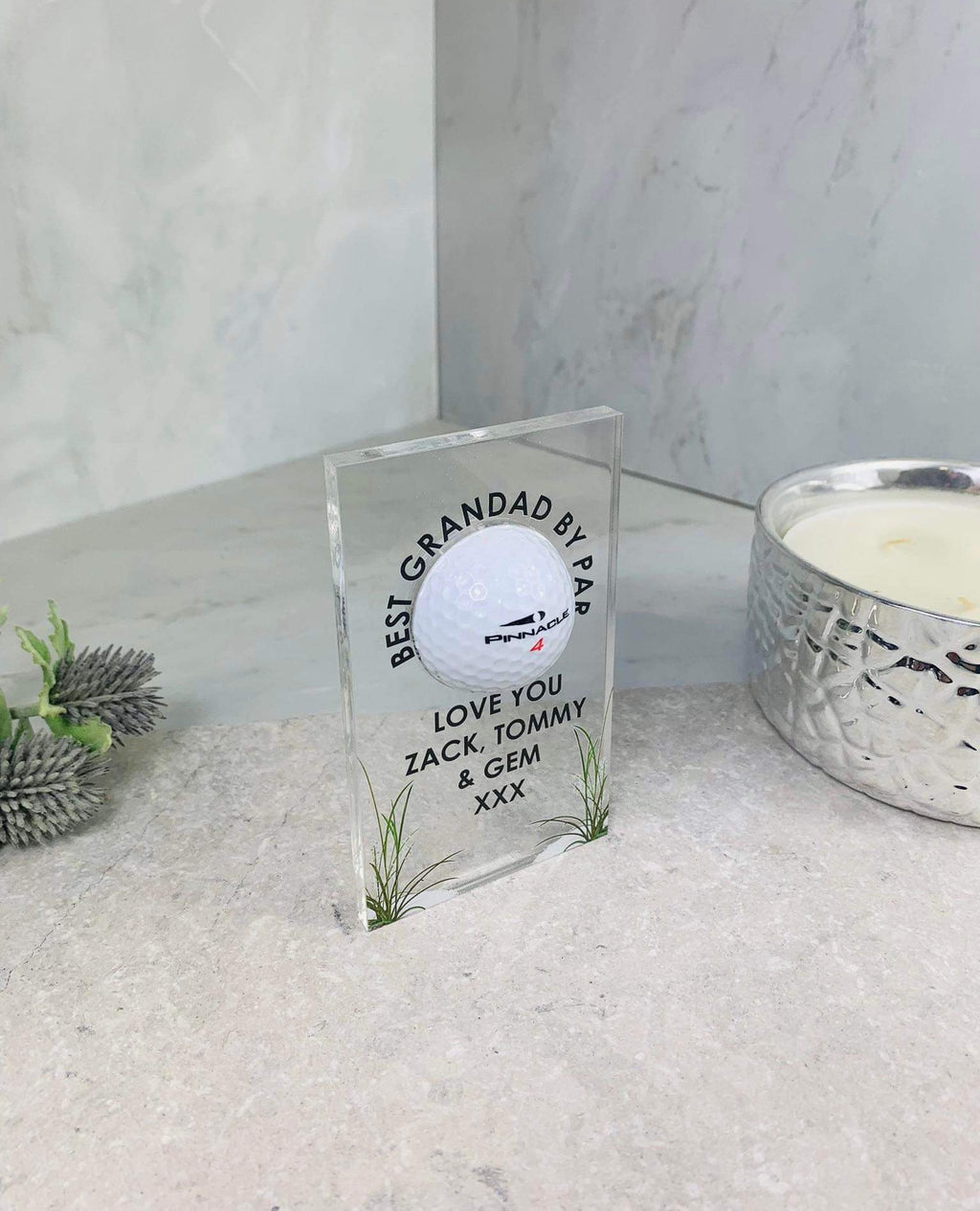 Acrylic golf ball holder