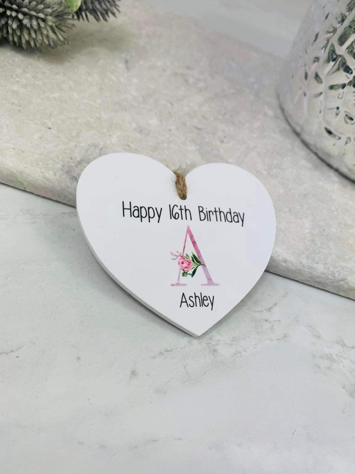 BOGOF Happy Birthday hanging heart keepsake