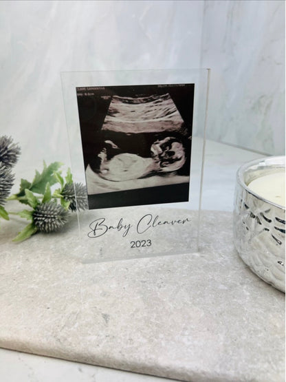 Baby scan acrylic block