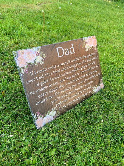 Floral memorial plaque