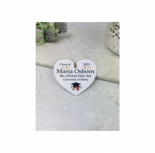 BOGOF Graduation hanging heart keepsake