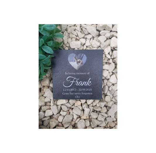 Pet photo memorial slate