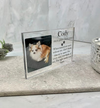 Pet memorial acrylic block