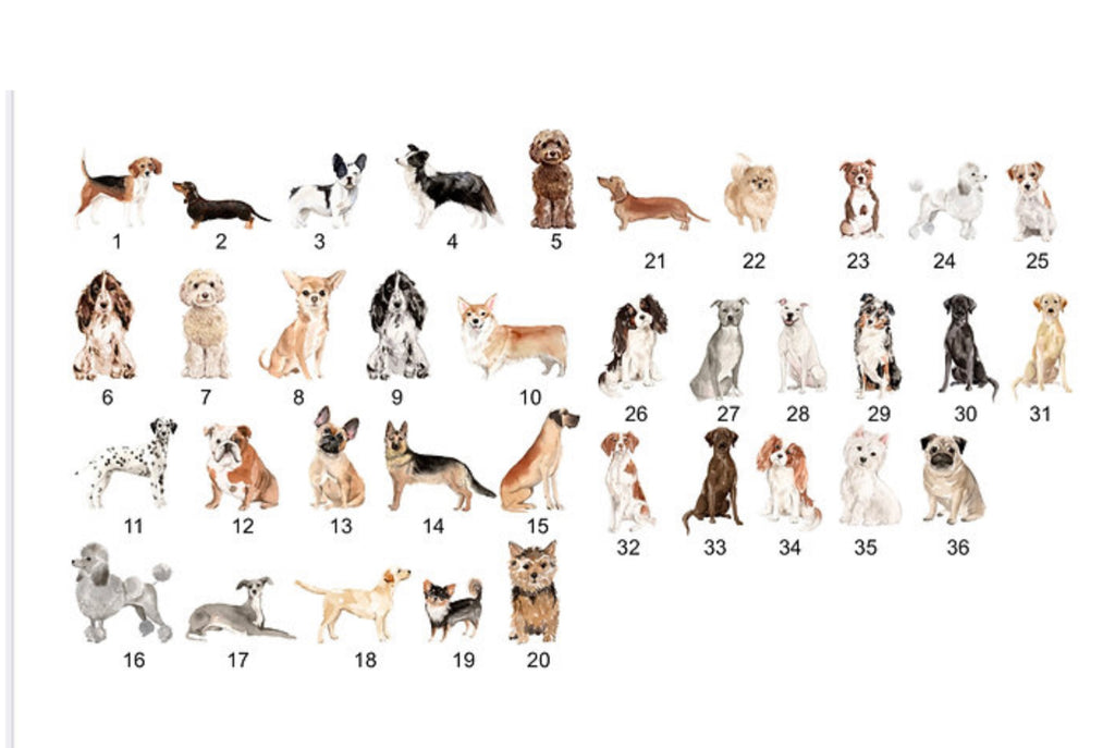 Dog breeds acrylic house sign