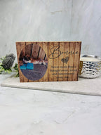 Pet memorial wooden block