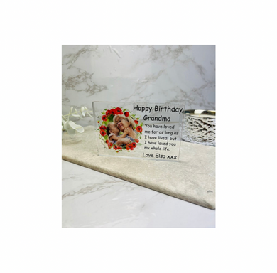 Birthday wreath acrylic block