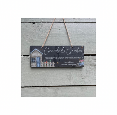 Where love is grown garden slate sign