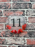 Poppy acrylic house sign