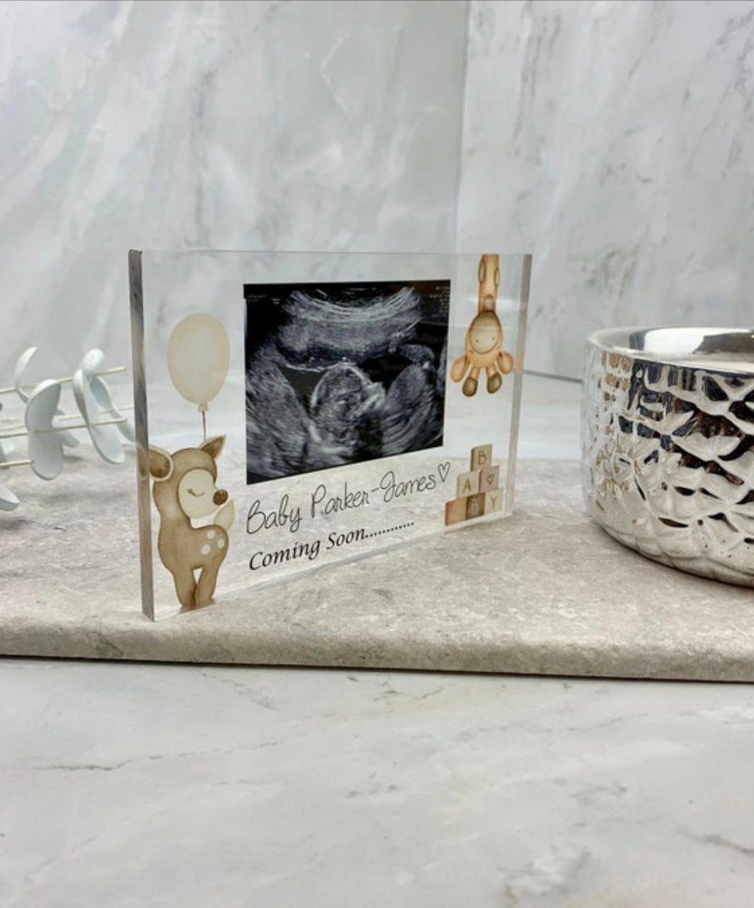 Baby scan acrylic block