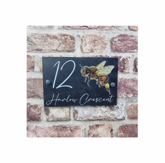 Full Bee slate house sign