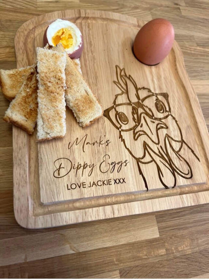 Dippy egg board chicken