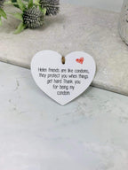 BOGOF Friends are like hanging heart keepsake