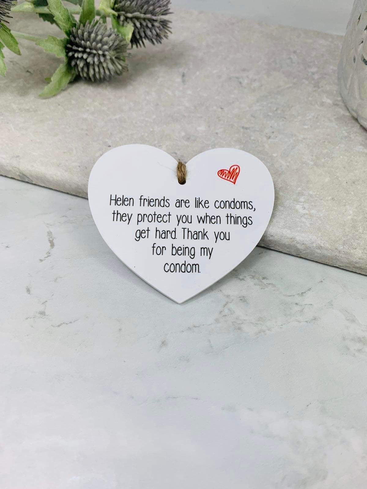 BOGOF Friends are like hanging heart keepsake