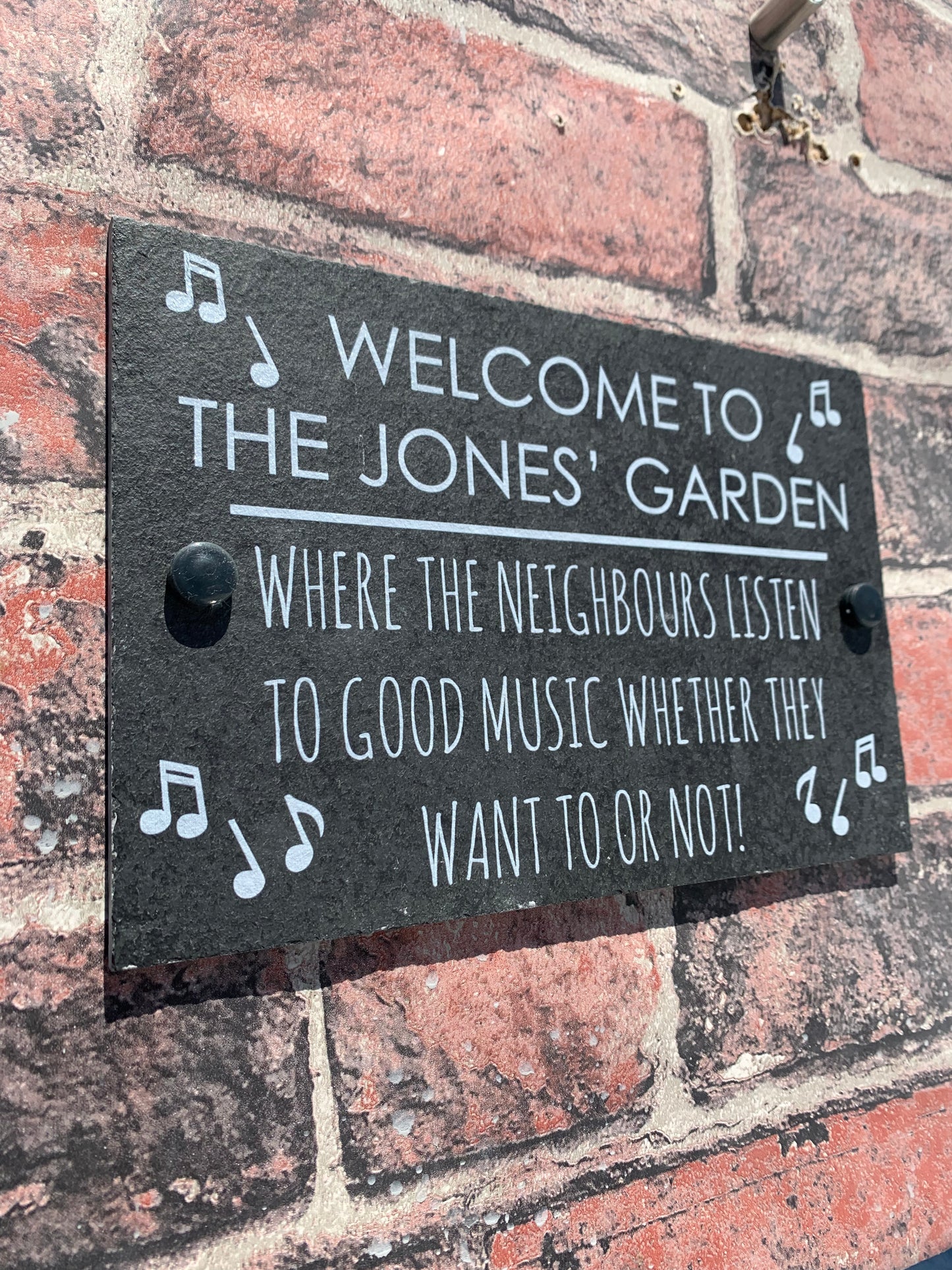 Welcome to Garden slate sign